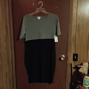 Gray and Black Women's Dress Lularoe Size XL Still Has Tags On It